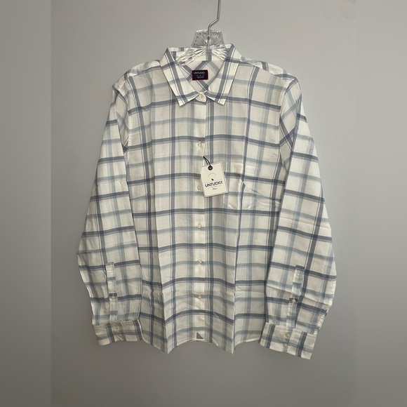 UNTUCKit Women's Melini Size 14 Regular Fit Long Sleeve Button Down Plaid NWT - Picture 1 of 15